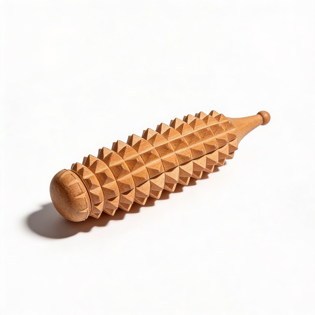 Wooden Manual Massager – Medium 13×3.5 cm for Muscle Relief
