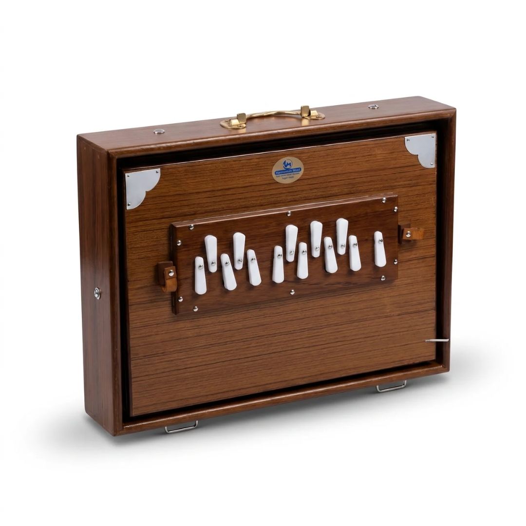 Authentic Varanasi Handmade Shruti Box – Premium Portable Teak Wood Drone Instrument for Yoga, Kirtan, and Meditation