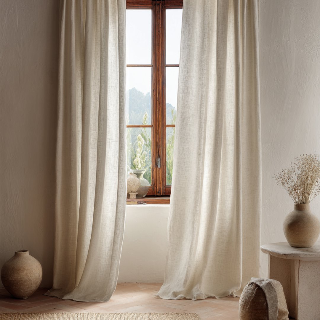 Handwoven Cotton Curtain – 100% Natural, Breathable & Artisan Made Main image