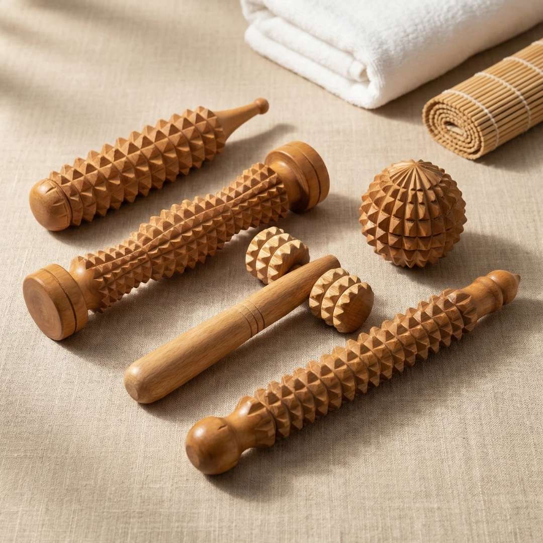 Ayurvedic Wooden Massage Kit – 6-Piece Body & Foot Therapy Set Secondary image