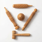 Ayurvedic Wooden Massage Kit – 6-Piece Body & Foot Therapy Set