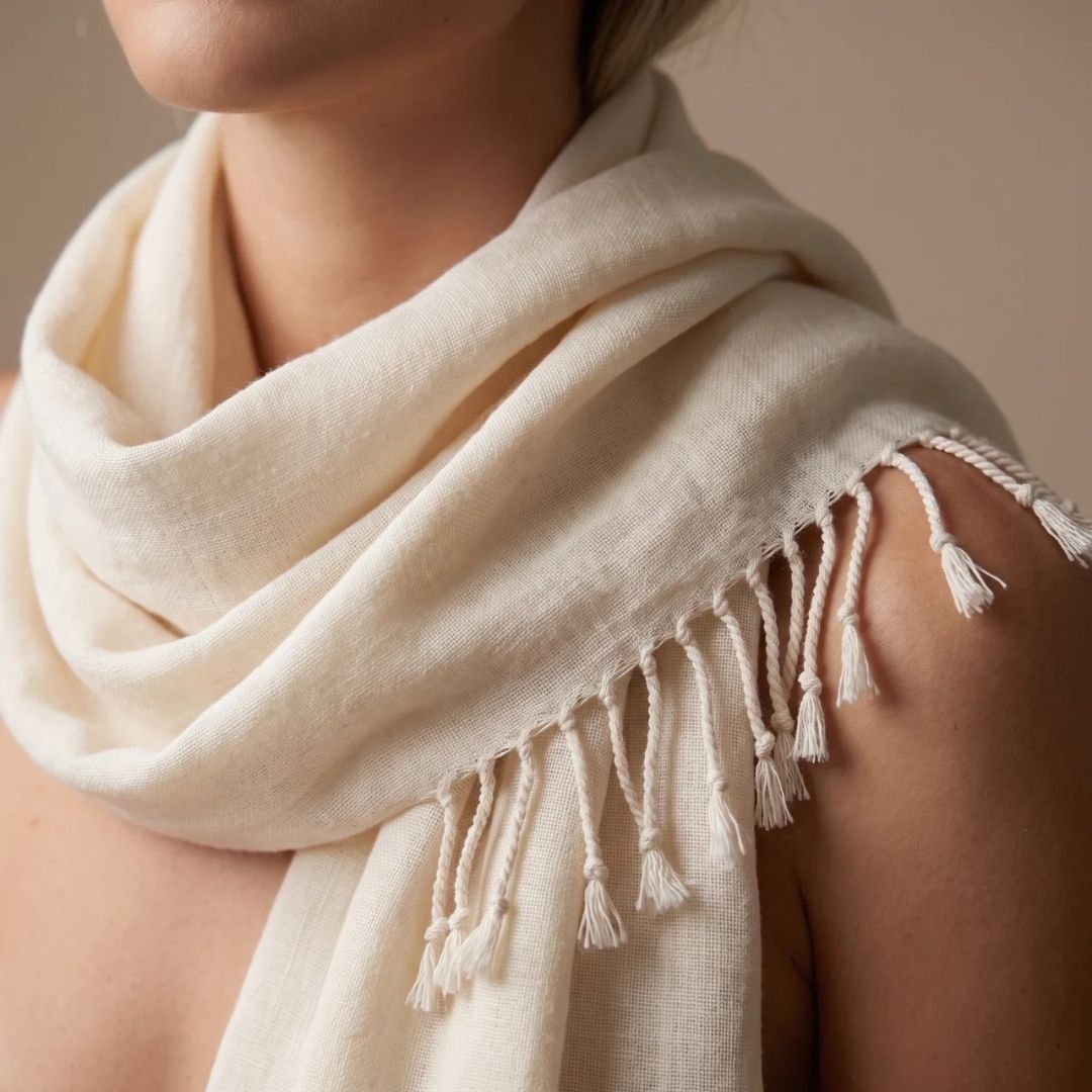 Handwoven South Indian Cotton Scarf