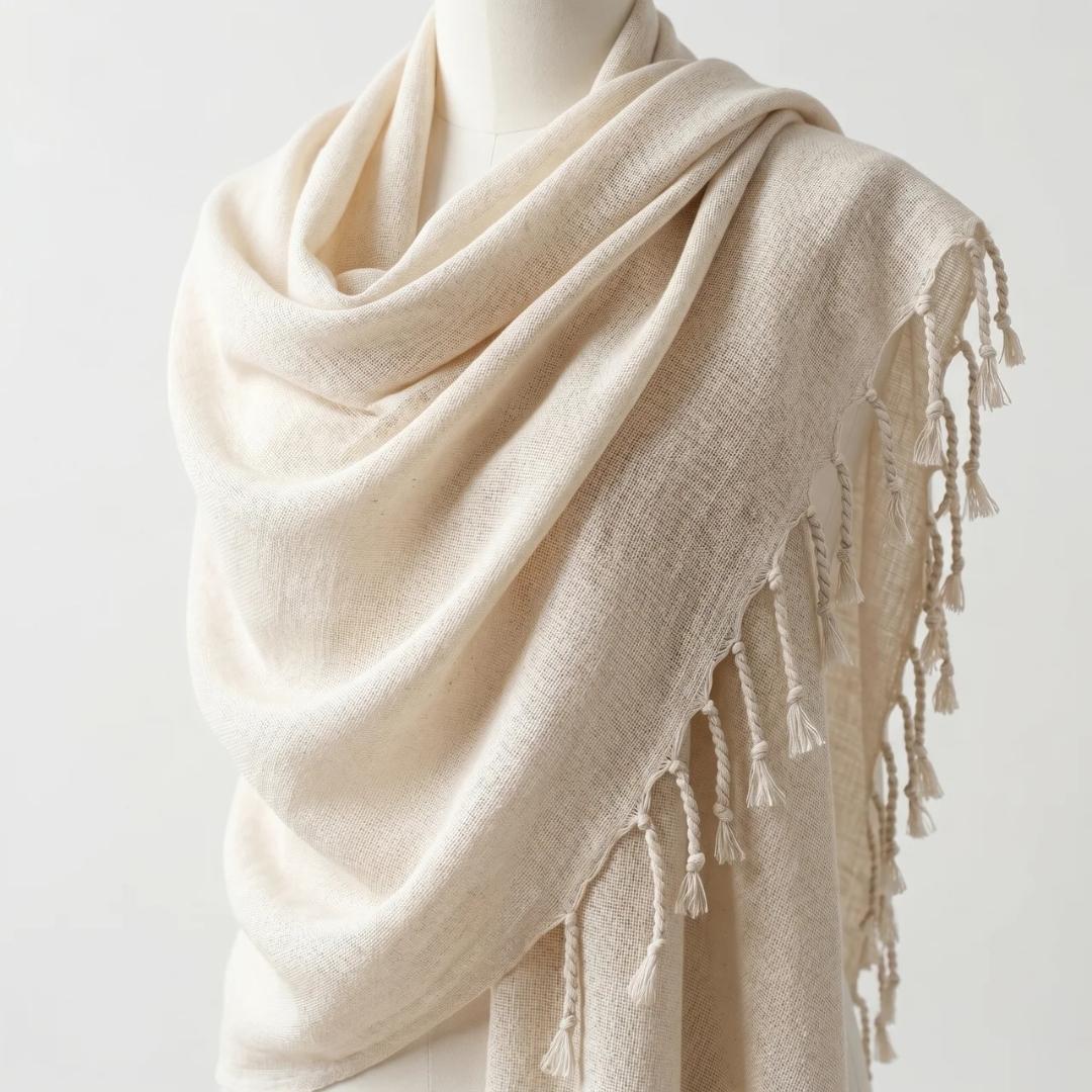 Handwoven South Indian Cotton Shawl