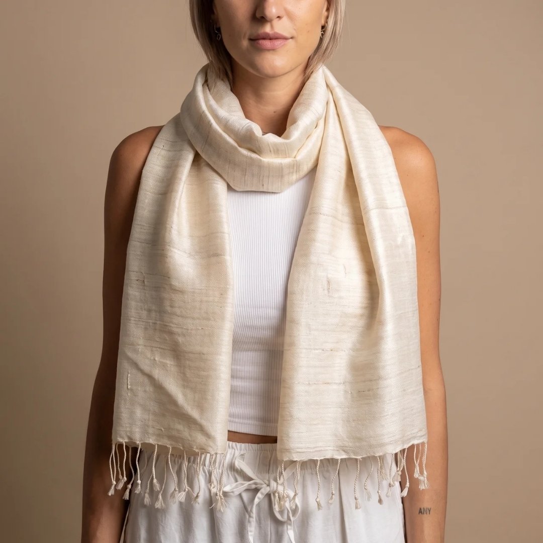 Handwoven Himalayan Silk Scarf