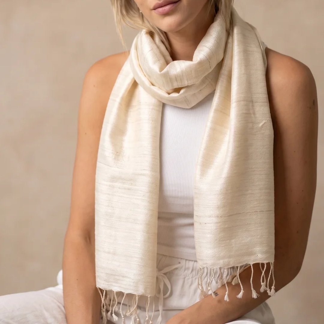 Handwoven Himalayan Silk Scarf